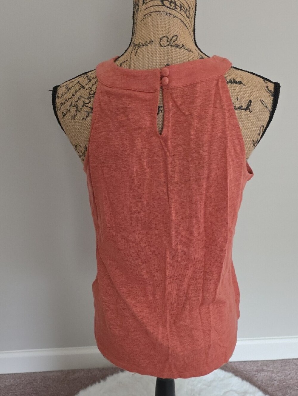 Women's Sleeveless Ribbed Tank Top - Rust - Picture 4 of 5